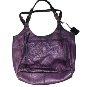 House of Harlow 1960by joy grayson Purple Leather Shoulder Bag Hobo Purse large